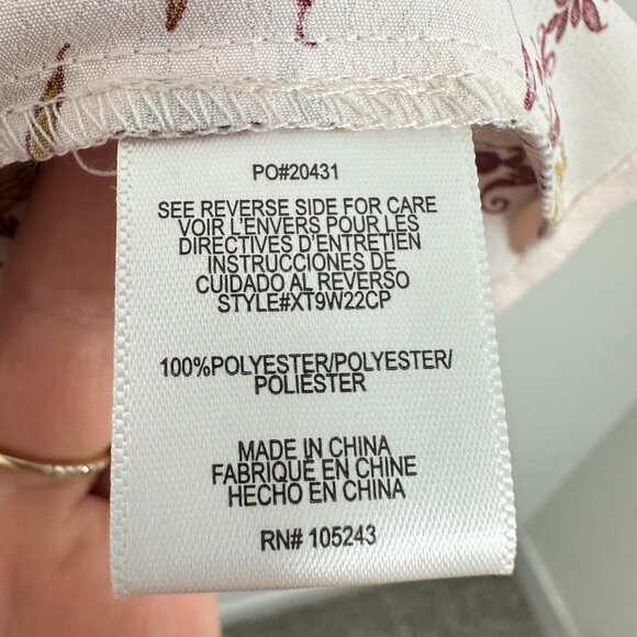 Bobeau Size Small Cream Floral Peasant Popover Blouse Flowy NWT - Picture 3 of 6